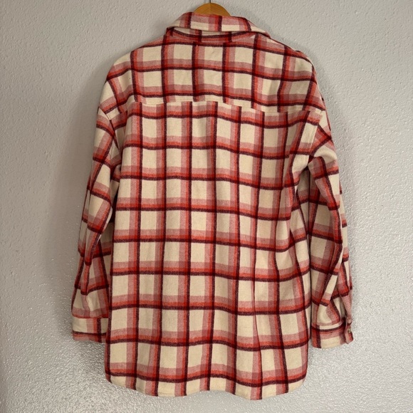 Buckle BKE Size Small Oversized Boyfriend Flannel Shirt Shaket - Picture 5 of 7